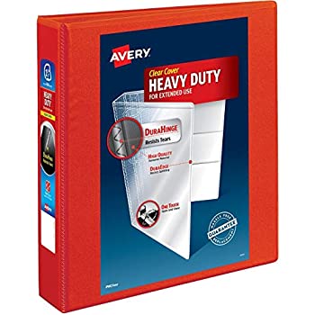 šۡ͢ʡ̤ѡAvery Heavy Duty View Binders with One Touch EZD(TM) Ring Holds 8-1/2 Inch x 11 Inch Paper 1 1/2 Inch Ring Red (79171) by Avery [¹