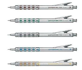 【中古】【輸入品 未使用】Pentel Graphgear 1000 Automatic Drafting Pencil 0.3 mm 0.4 mm 0.5 mm 0.7 mm 0.9 mm 5pics Set by Pentel