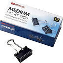 【中古】【輸入品・未使用】(Medium 12 Dozen) - Officemate Medium Binder Clips Black 12 Boxes o...