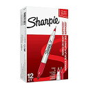 【中古】【輸入品・未使用】SHARPIE TWIN TIP PERMANENT MAKER FINE RED Box 12 ペン (並行輸入品)
