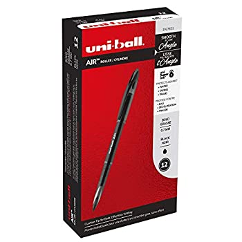 uni-ball AIR Rollerball Pens Fine Point (0.7mm) Black 12 Count