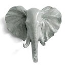 【中古】【輸入品・未使用】Herngee Elephant Head単一壁フック/ハンガー動物Shapedコート帽子フック頑丈、素朴な、リサイクル、装飾ギフト