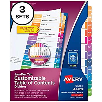 【中古】【輸入品・未使用】Avery Ready Index ファイル用目次インデックス 1-Pack (3-Sets)