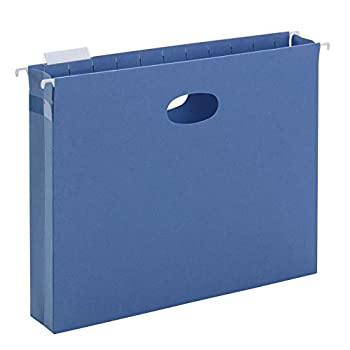 【中古】【輸入品・未使用】Smead Hanging File Pocket 1/5-Cut Adjustable Tab 5.1cm Expansion Letter Size Sky Blue 25 per Box (64250)