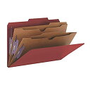 【中古】【輸入品・未使用】(Bright Red) - Smead Pressboard Classification File Folder with Wal...