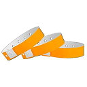 【中古】【輸入品・未使用】WristCo ネオンオレンジ プラスチックリストバンド - イベント用リストバンド 100個パック