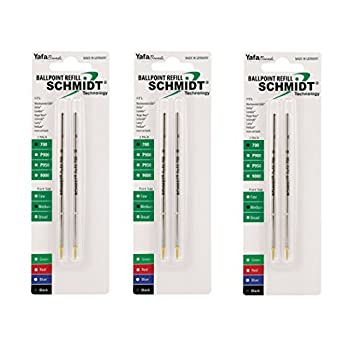 【中古】【輸入品・未使用】Schmidt a3?700、ボールペンRefillニッケルシルバーTip Mポイント、ブラック、6パックブリスター( sc58212?)