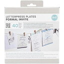【中古】【輸入品・未使用】We R Memory Keepers Printing Plate レタープレス - Formal Invite (40 ピース)