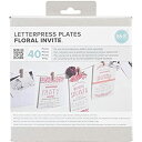 【中古】【輸入品・未使用】We R Memory Keepers Printing Plate レタープレス - Floral Invite (40 ピース)