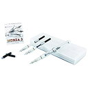 【中古】【輸入品 未使用】Monza 万年筆3本セット (クリスタルクリア) - M 細字 オムニフレックスペン先