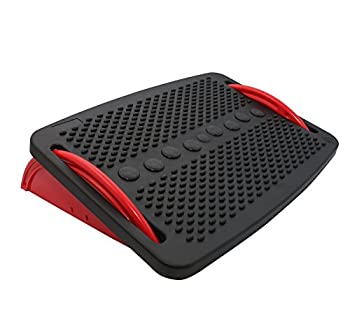 【中古】【輸入品・未使用未開封】IO Crest Ergonomic Floating Tilt Foot Rest Textured Surface Reduce Muscle Strain Black Red (SY-ACC65077)