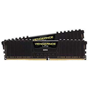 【中古】【輸入品・未使用】CORSAIR DDR4-3600MHz デスクトップPC用 メモリモジュール VENGEANCE LPX シリーズ 16GB [8GB×2枚] ブラック CMK16GX4M2D3600C18