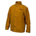 【中古】【輸入品 未使用】Lincoln Electric Brown Large Flame-Resistant Heavy Duty Leather Welding Jacket by Lincoln Electric