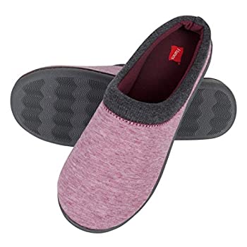 yÁzyAiEgpzHanes Women's Soft Waffle Knit Clog Slippers with Indoor/Outdoor Sole Raspberry X-Large
