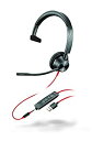 【中古】【輸入品・未使用】Plantronics Blackwire 3315 USB-A ヘッドセット マイクロソフトチームバージョン