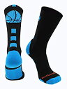 【中古】【輸入品・未使用】MadSportsStuff バスケットボールのロゴ スポーツクルーソックス S ブラック