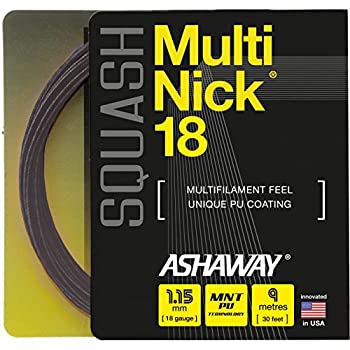 【中古】【輸入品・未使用】ASHAWAY MultiNick 18 Squash String (1 Set)