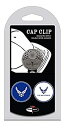 【中古】【輸入品・未使用】Team Golf ミリタリー 空軍 ゴルフキャップクリップ 取り外し可能な両面エナメル磁気ボールマーカー2個付き 帽子に簡単取り付け マルチ