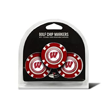 yÁzyAiEgpzTEAM GOLF 23988 University of Wisconsin Golf Chip - Pack of 3