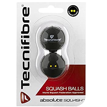 【中古】【輸入品・未使用】Tecnifibre Double Yellow Dot Squash Balls???2?Pack