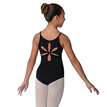 【中古】【輸入品・未使用】danznmotion by Danshuz Girl 's Empire Front Seamレオタード 6 X-Large - 7 ブラック