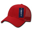 【中古】【輸入品・未使用】DECKY 214-REDRED ロークラウンメッシュゴルフキャップ レッド/レッド