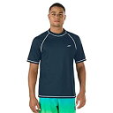 【中古】【輸入品・未使用】Speedo メンズ UV スイムシャツ 半袖 ルーズフィット イージーTシャツ S ブルー