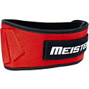 【中古】【輸入品・未使用】Meister 起伏のあるネオプレン製ウェイトリフティングベルト 6インチ バックサポート レッド XXL