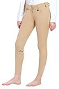【中古】【輸入品・未使用】Equine CoutureレディースBlakely膝パッチBreech Withコントラストサドルステッチ ベージュ