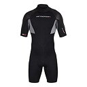 【中古】【輸入品・未使用】Thermoprene Pro ウェットスーツ 3mm バックジップ ショート ブラック L