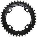 【中古】【輸入品・未使用】Truvativ Chainring MTB 38T 4 Bolt 104 mm BCD Aluminium No Pin Blast Black 2 x 10 (38-24) S1 (49 mm Chainline) 11.6215.188.420 by Truvat