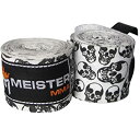 【中古】【輸入品・未使用】Meister 大人用 180インチ 半弾性ハンドラップ MMA & ボクシング用 (ペア) - デススカル