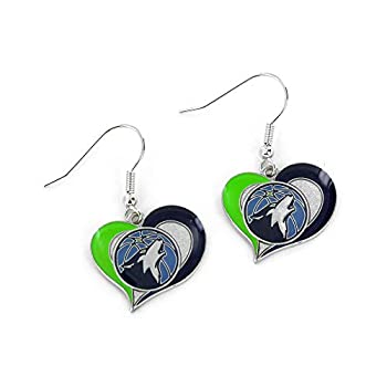 【中古】【輸入品・未使用】NBA ミネソタ・ティンバーウルブズ スワール ハート イヤリング
