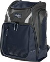 【中古】【輸入品・未使用】Rawlings Legion Baseball/Softball Backpack Bag Navy/Grey