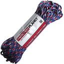 【中古】【輸入品・未使用】Paracord Planet mil-spec商用グレード550lbタイプIIIナイロンParacordレッド、ホワイト&ブルーカモ(4)
