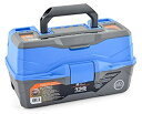 【中古】【輸入品・未使用】Ready2Fish 釣りタックルボックスオーガナイザー タックル付き トレイ2個 136個 ブルー