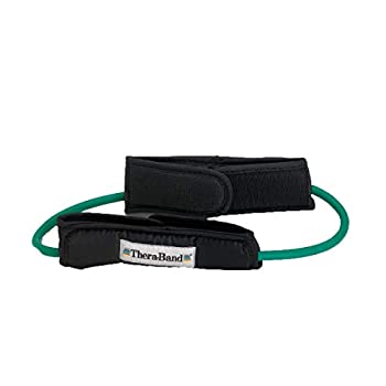 【中古】【輸入品 未使用】TheraBand Professional Latex Resistance Tubes with Handles For Physical Therapy Lower Pilates At-Home Workouts and Rehab 12 Inch With P