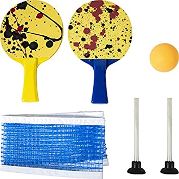 【中古】【輸入品・未使用】Sunflex ミニ卓球セット ? 子供用卓球セット ? セットにはミニサイズラケット2個、プラスチックボール1個、吸盤スタンド付きミニネットセット1個