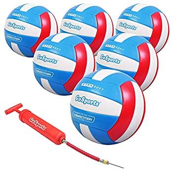 アトリエ絵利奈の【中古】【輸入品・未使用】GoSports ソフトタッチ レクリエーション用バレーボール - 屋内または屋外でのプレー用に規定サイズ - ボールポンプ付き - シングルまたは6パッ|詳細画像