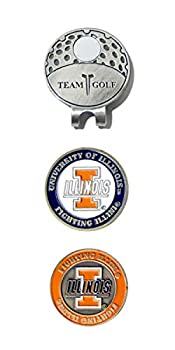 yÁzyAiEgpzTeam Golf 21347 Illinois Fighting Illini Golf Ball Marker Hat Clip