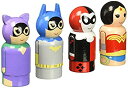 【中古】【輸入品・未使用】Bif Bang Pow 。HeroinesのDCピンメイトWooden Figureセットof 4アクションフィギュア