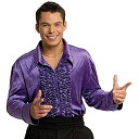 【中古】【輸入品・未使用】Purple Velvet Disco Shirt