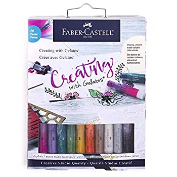 【中古】【輸入品・未使用】Faber-Castell ジェラトスとの創造性 混合メディア 水溶性アートクレヨンとアクセサリーセット 大人向けアートとクラフト マルチ