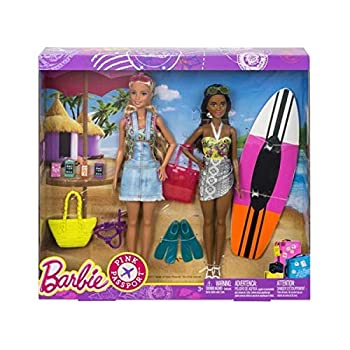 yÁzyAiEgpzBarbie Pink Passport 2 Doll Pack Camping Adventure Dolls Gift Set