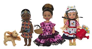 yÁzyAiEgpzBarbie Kelly Friends of the World 3-Doll Gift Set by Barbie