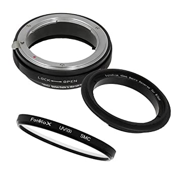 【中古】【輸入品・未使用】Fotodiox RB2A 49mm マクロリバースリングキット GとDXタイプレンズ絞りコントロール付き 52mm UVプロテクター Nikon D1 D1H D1X D2H D2X D2Hs D