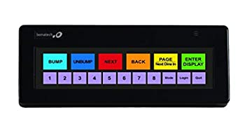 yÁzyAiEgpzBematech KB1700U-DP-BK Bump Bar Programmable Keypad USB with Customized Legend Sheet DP and Button Programming Template Black by Bemate