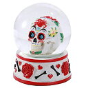 【ポイントアップ中！】【中古】【輸入品・未使用未開封】Day of the Dead Sugar Skull Head Water Globe 80mm Home Decor Gift Collectible