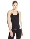 【輸入品・未使用】Soffe 1501V0FNMED Linear Mesh Run Fast Tank for Junior Black & Beach Glass - Medium