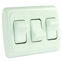 【中古】【輸入品・未使用】JR Products 12025 White Triple SPST On-Off Switch with Bezel by JR Products(2)